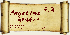 Angelina Mrakić vizit kartica